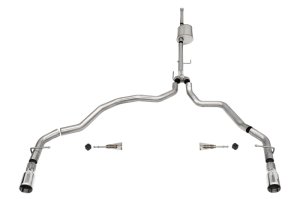 Ford F-150 Performance Exhaust - Dual Rear Exit - CORSA Performance - Cat Back with No Drone RSC Technology - Polished - `21-`25